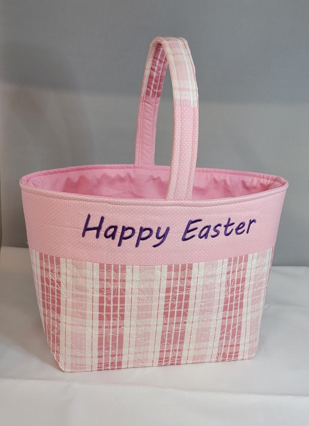 Pink Easter Gathering Basket - Personalized Heirloom Keepsake
